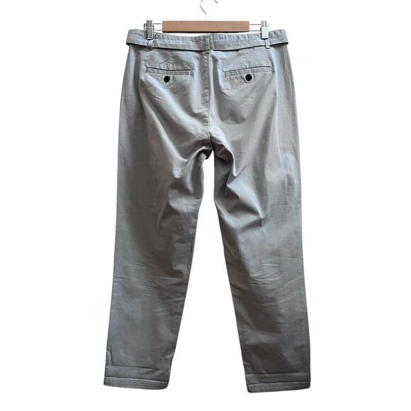 Banana Republic Factory Women’s Grey Chino Self Tie Waist Pocket Pant Size 6R - Picture 4 of 10